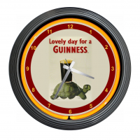 Neonuhr Guinness